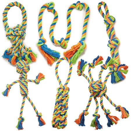 STRAIGHTCRATE Loops Mighty Bright Rope Dog Toy ST1666164